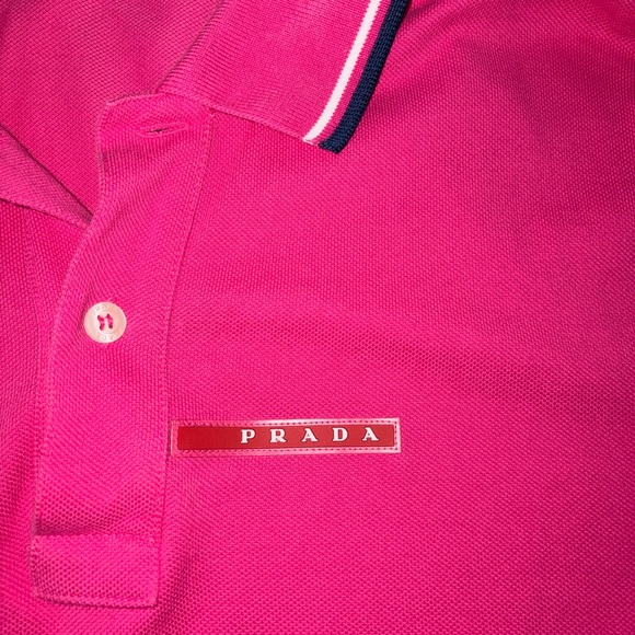 Prada Vibrant Pink Polo Shirt - Picture 2 of 4
